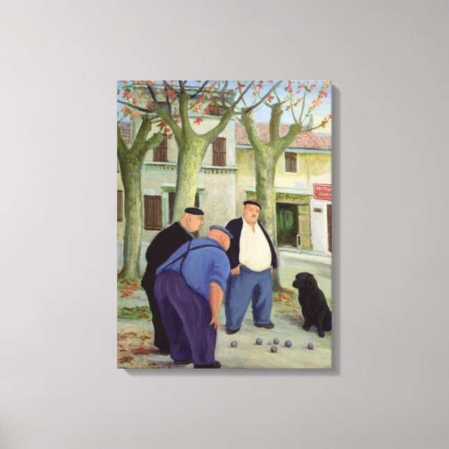 Boules Players Canvas Print (Front)