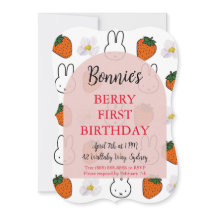 Boulet de fraise Invitation d'anniversaire