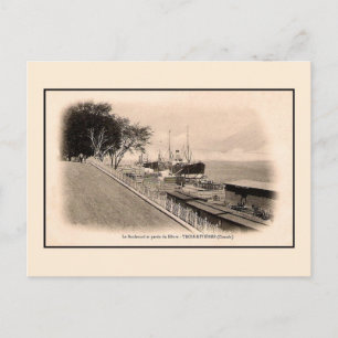 Boulevard and harbour Trois Rivieres QC Canada Postcard