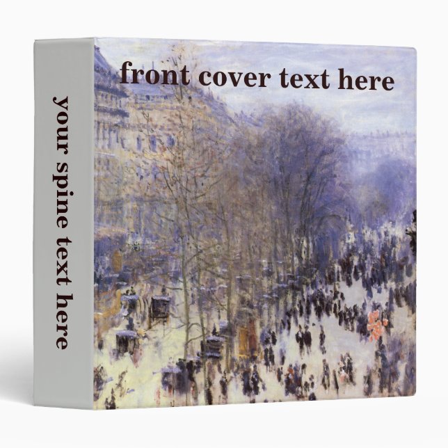 Boulevard des Capucines by Claude Monet, Fine Art Binder (Front/Spine)