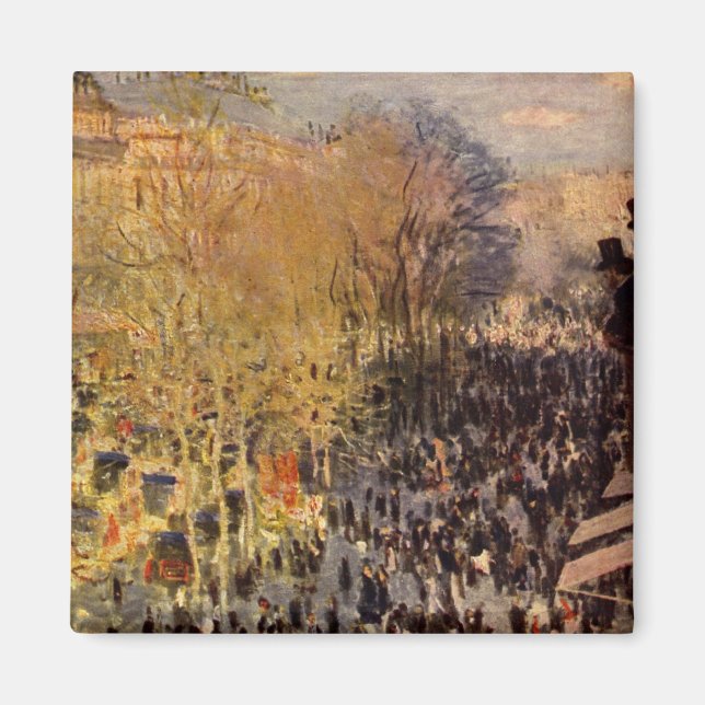Boulevard des Capucines by Claude Monet, Fine Art Magnet (Front)