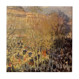 Boulevard des Capucines by Claude Monet, Fine Art Tile