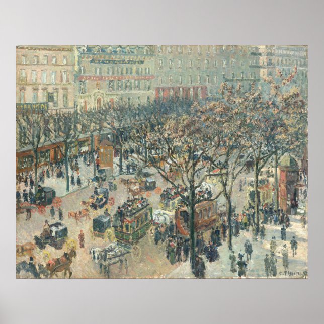 Boulevard des Italiens - Camille Pissarro Fine Art Poster (Front)