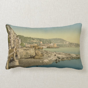 Boulevard du midi, Nice, French Riviera Lumbar Pillow