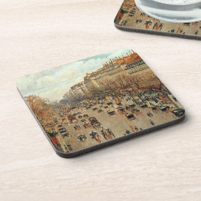 Boulevard Montmartre-Eremitage Camille Pissarro   Coaster (Left Side)
