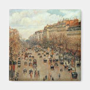 Boulevard Montmartre-Eremitage Camille Pissarro   Magnet
