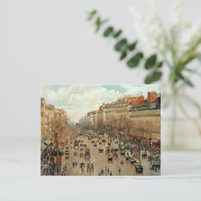 Boulevard Montmartre-Eremitage Camille Pissarro   Postcard (Standing Front)