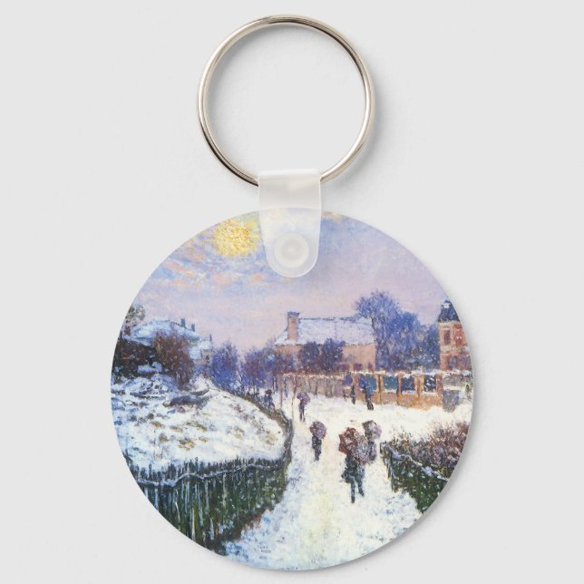 Boulevard Saint Denis Argenteuil by Claude Monet Keychain (Front)