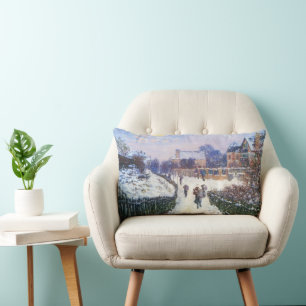 Boulevard Saint Denis Argenteuil by Claude Monet Lumbar Pillow