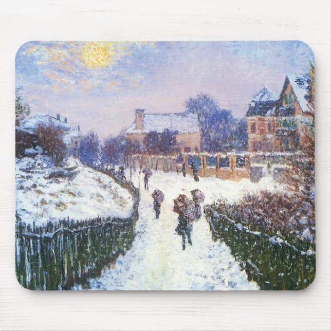 Boulevard Saint Denis Argenteuil by Claude Monet Mouse Pad (Front)
