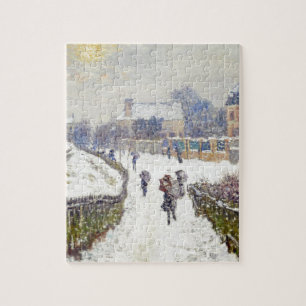 Boulevard Saint-Denis, Argenteuil, in Winter Jigsaw Puzzle