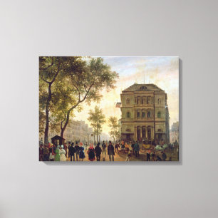 Boulevard Saint-Martin and the Theatre de Canvas Print