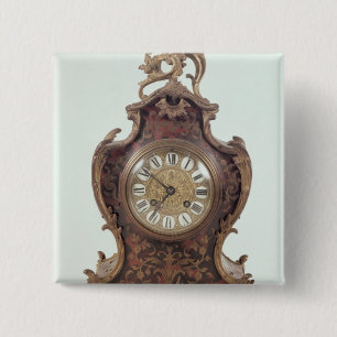 Boulle bracket clock by A.Brocot Delettrez 2 Inch Square Button