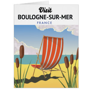 Boulogne-sur-Mer france travel poster