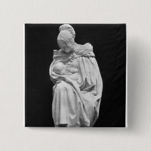 Boulonnaise Woman Feeding her Child 2 Inch Square Button