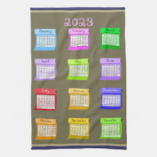 Boulons de Tissu torchon de cuisine 2023 calendrie