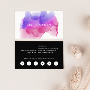 Boulot d'aquarelle Magenta   Carte de fidélité