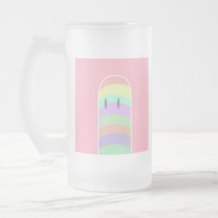 bouman165 kind rainbow＃6 frosted glass beer mug