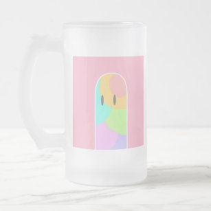 bouman225 kind rainbow＃9 frosted glass beer mug