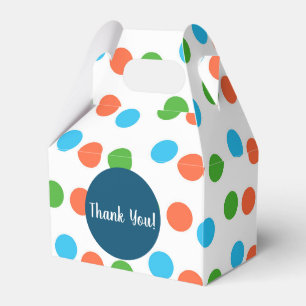 Bounce Ball Pit Birthday Party Dots Thank You Favor Box