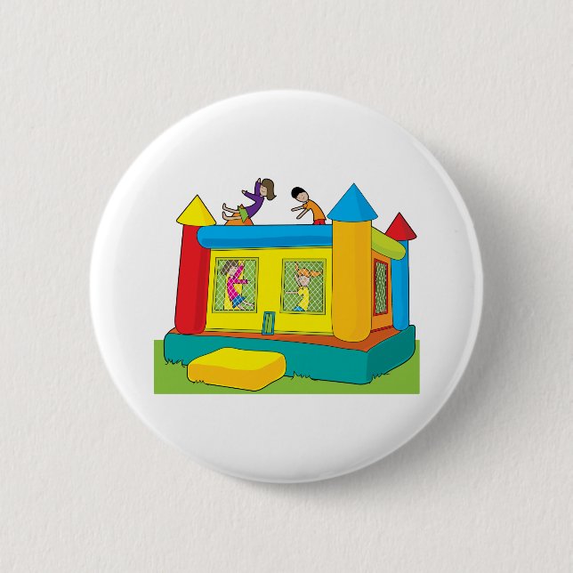 Bounce Castle Kids 2 Inch Round Button (Front)