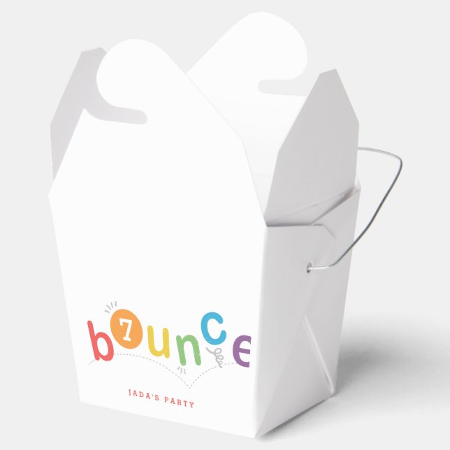Bounce Colourful Kids Birthday Party Favor Box (Opened)