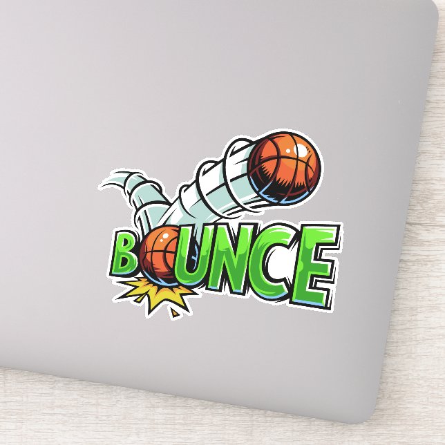 BOUNCE custom-cut Basketball stickers (Detail)