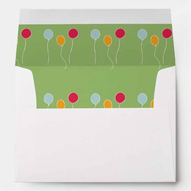 Bounce House balloons custom children's design  Envelope (Back (Bottom))