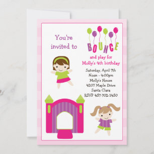 Bounce House Birthday Party Invitation