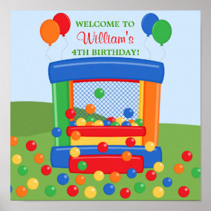 Bounce House Birthday Poster