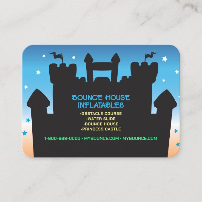 BOUNCE HOUSE INFLATABLES PARTY Your Business Cards (Front)