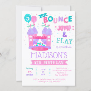 Bounce House Jump Anniversaire Invitations pour fi