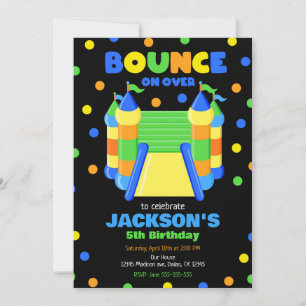 Bounce House Jump Birthday Party Invitation