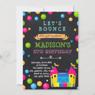 Bounce house party invitation