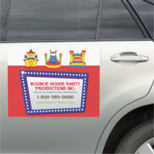 BOUNCE HOUSE PARTY Sign for your Work Truck 