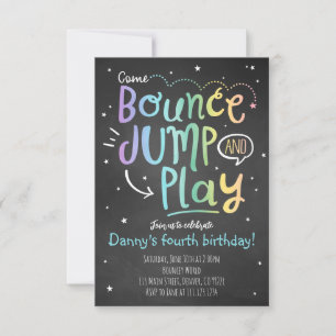 Bounce Jump and Play Invitation de fête d'annivers