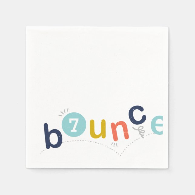 Bounce Kids birthday party Napkin (Front)