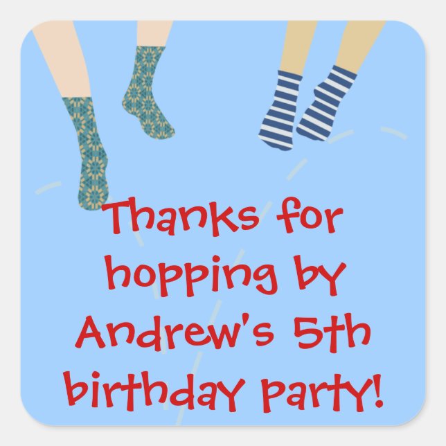 Bounce Party Thank You Sticker (Front)