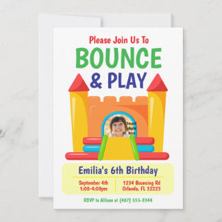 Bounce & Play Invitation d'anniversaire
