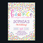 Bounce & Play Rainbow Girl Birthday Invitation<br><div class="desc">Bounce & Play Rainbow Girl Birthday</div>