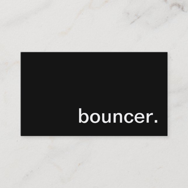 Bouncer Business Card (Front)