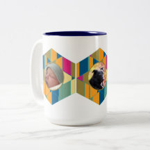 Bouncing Hexagon Two-Tone Coffee Mug