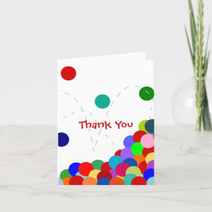 Bouncing Party Thank You Note Card