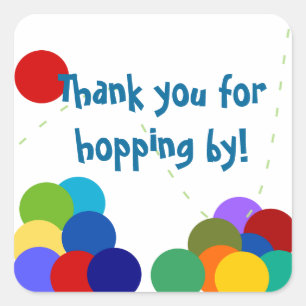 Bouncing Party Thank You Stickers
