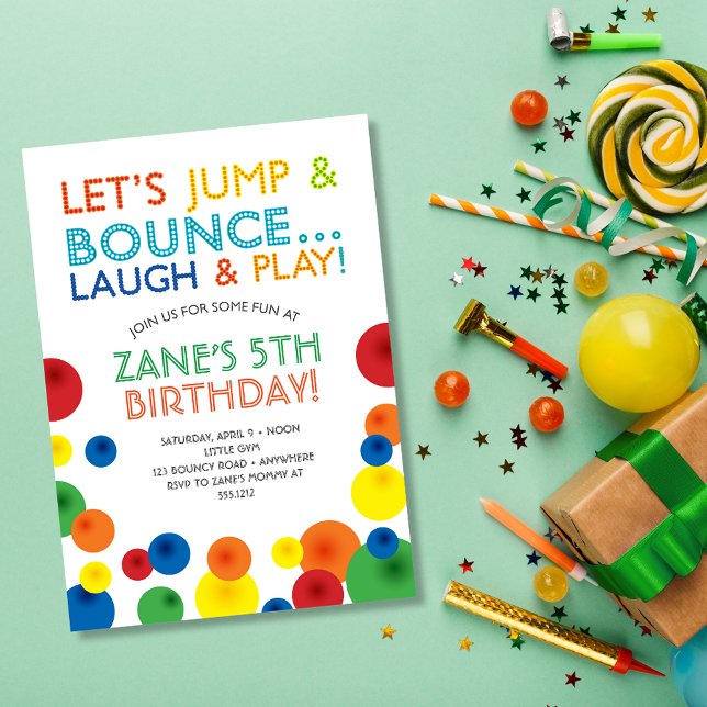 Bouncy Ball Birthday Invitation (Creator Uploaded)