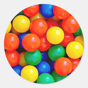 Bouncy Balls Birthday Classic Round Sticker
