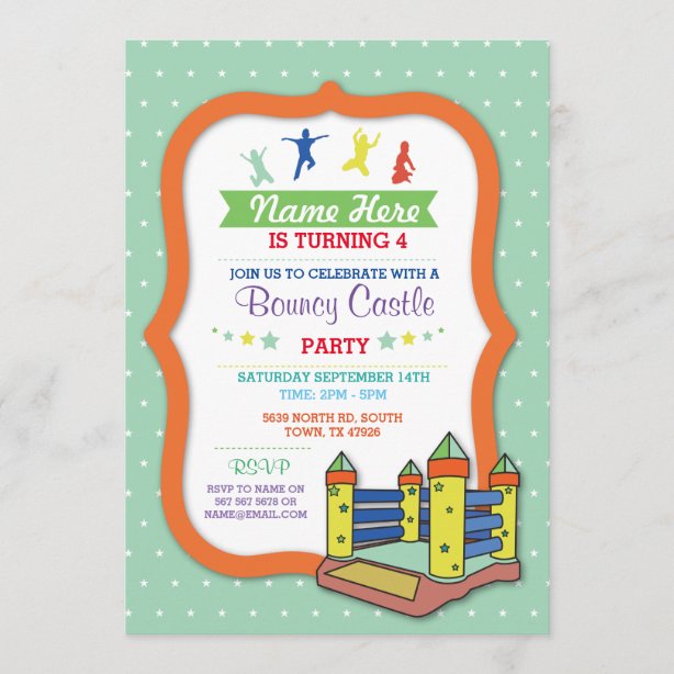 bouncy-castle-birthday-invitations-zazzle-ca