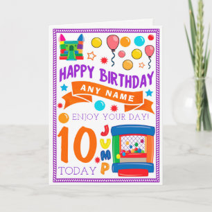 Bouncy Castle Personalized Birthday Card
