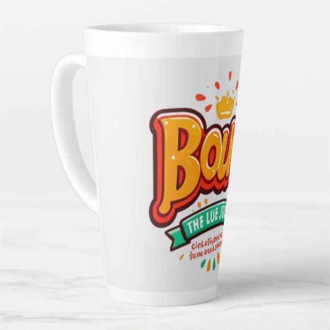 Bouncy Crown Latte Mug (Left Angle)