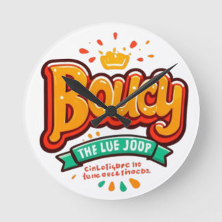 Bouncy Crown Round Clock